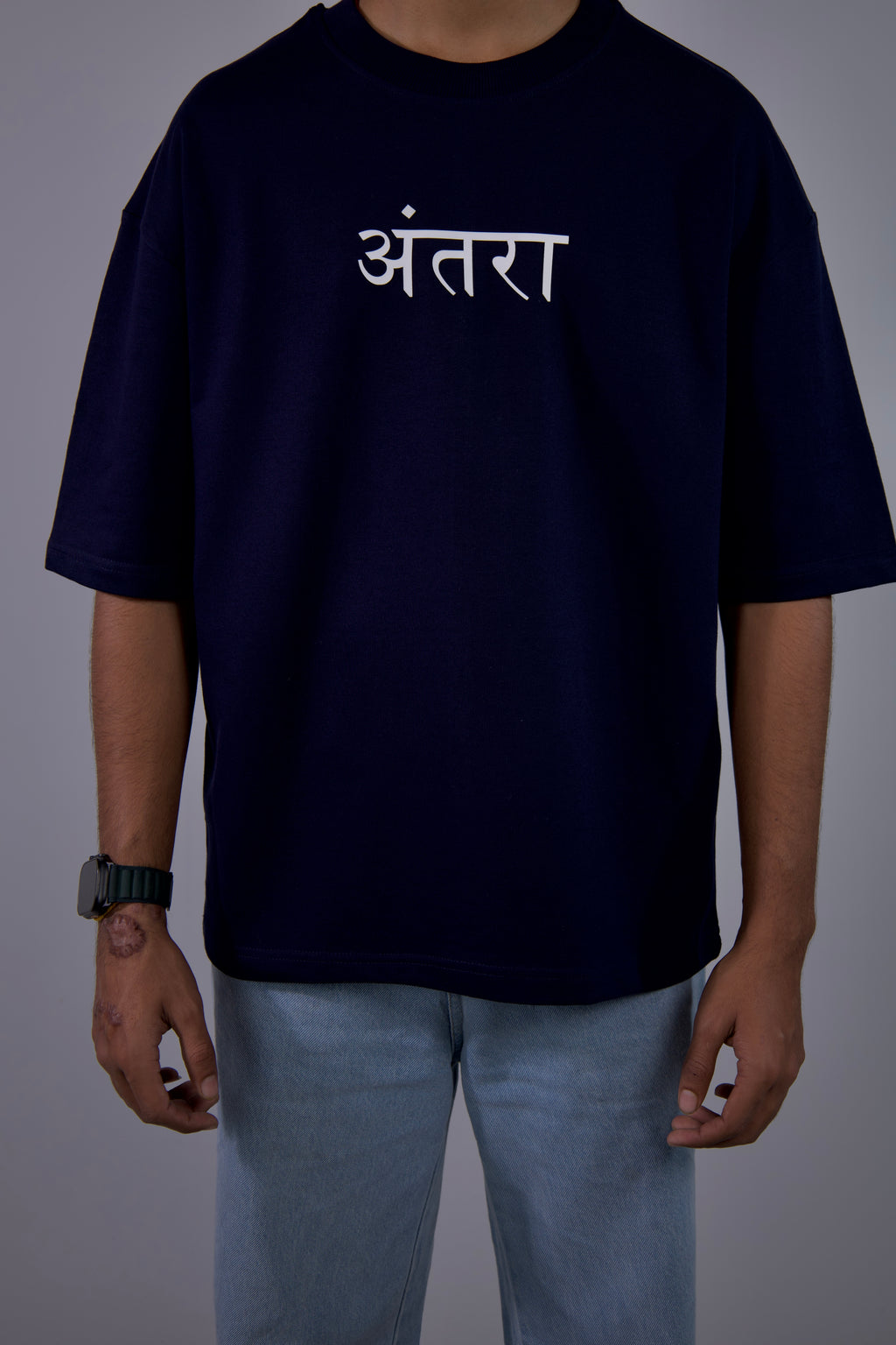 Plain navy blue t shirt