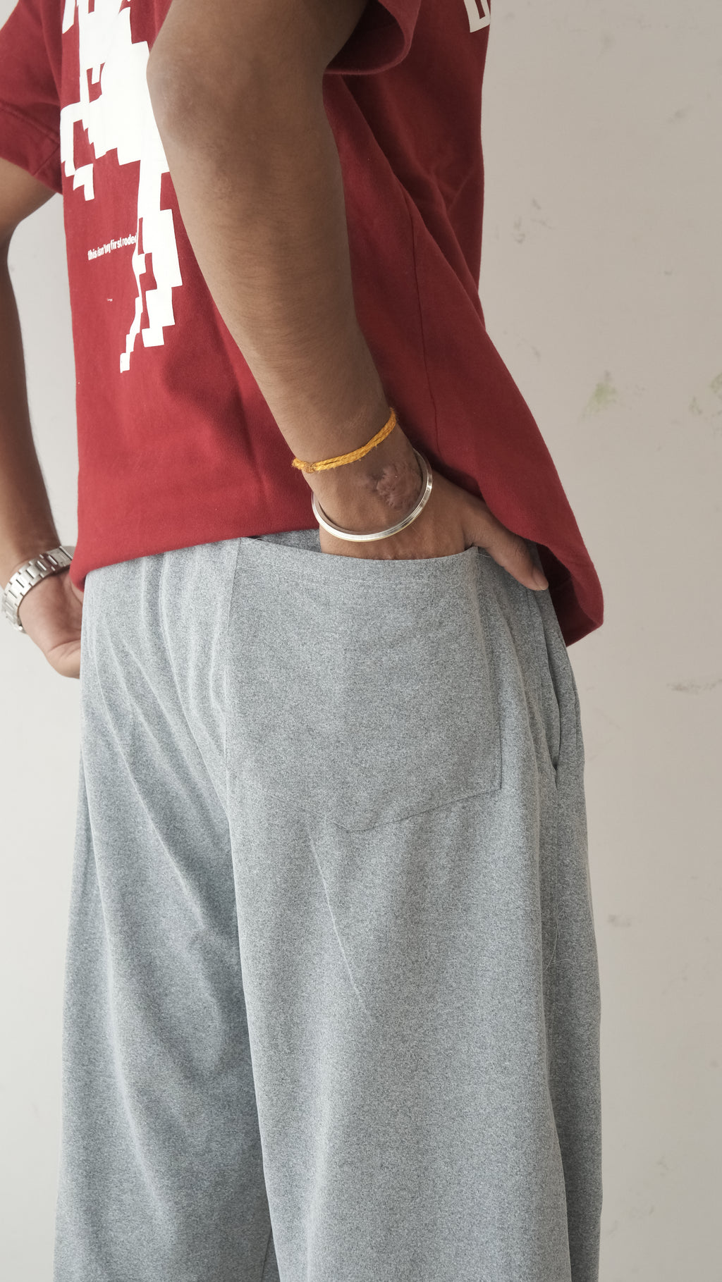 Grey sweatpants